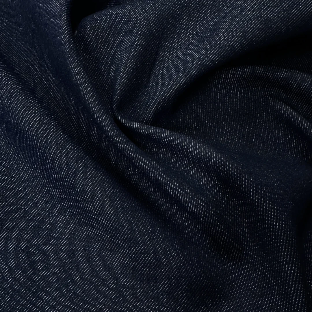 Dark Blue Thick Non-Stretch Denim Fabric