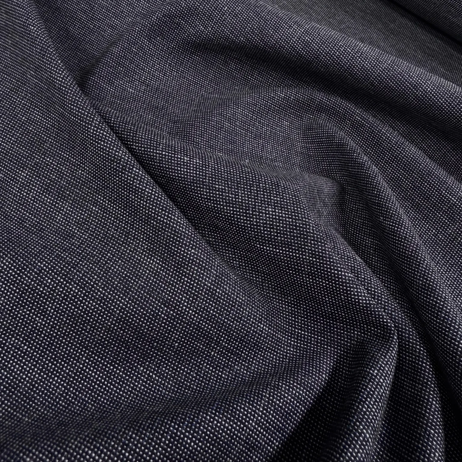 Striped Effect Patterned Stretch Denim Fabric